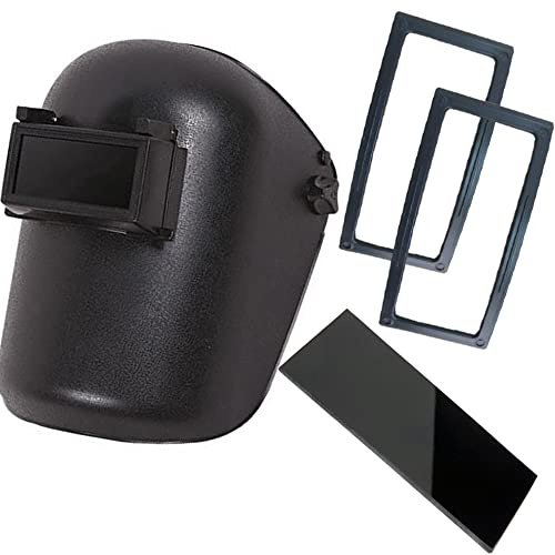 Shade 10 Glass 1 EACH Flip up front Black Plastic 2PCS Replacement Retainer Spring 4 1/2 X 5 1/4 welding lens for Welding Helmets Firm Helmets Retaining Spring for 4¼ x 2 (108 x 50 mm)