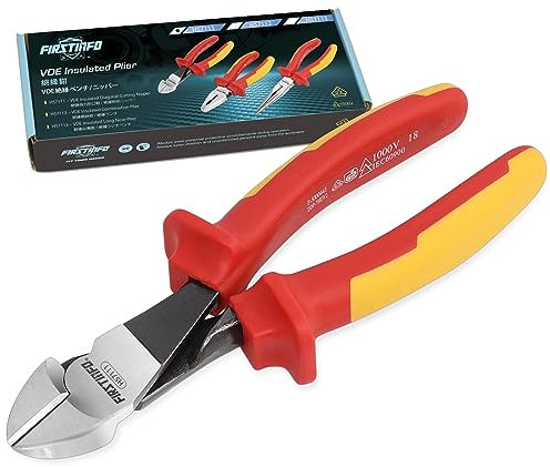 FIRSTINFO H57111 | Alicates de corte diagonal | Alicates de Corte Lateral | Alicates Aislados VDE | 1000V VDE