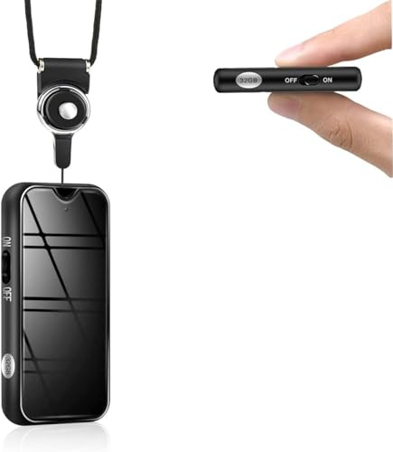 H+Y Grabadora de Voz 64GB Magnética con OTG, Activación de Voz, Audio HD de 1536 kbps, Reproducción de MP3, 30 Horas de Tiempo de Grabación, Recargable