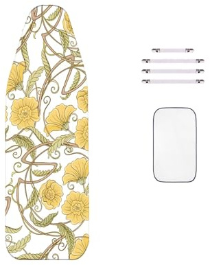 WTAIS Extra Large - Ironing Board Cover, XXL 160X60cm, Thickened - 2-in-1 Design, (Fits Ironing Board of Length 145 to155cm - Width 45 to 55cm) (A-1, XL(150X60cm))
