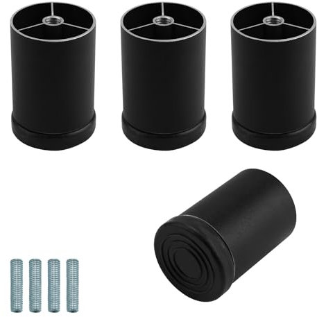 PARFCO Verstellbare Möbelfüße, 4 Stücke Möbelfüsse aus Aluminiumlegierung, Metall Schrankfüsse mit M8 Gewinde, Geeignet für Schränke, Sofabeine, Tischbeine, Waschmaschinen, LHJJJJ-23