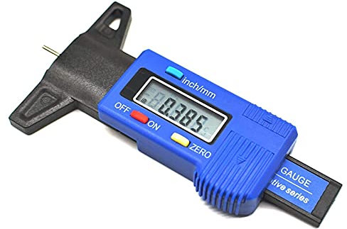 UNbit Medidor de profundidad de la banda de rodadura de los neumáticos, herramienta digital de calibre de rosca de los neumáticos, pantalla LCD, comprobador de la banda de rodadura, probador de neumát