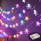 Luci Led Stella,Luci a Batteria,Luci Led Decorative,10m 100led Luci Stringa Stella,Ci per Sorprese,Anniversario,San Valentino,Compleanno,Feste Natale,Ecc ((Stelle + fiocchi di neve (luci calde)）)
