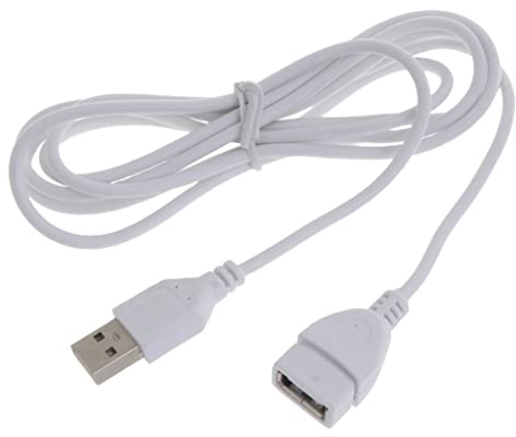 Mllepjdh Câble d'extension USB 2.0 type A mâle vers femelle pour clavier et imprimante 1,5 m Blanc