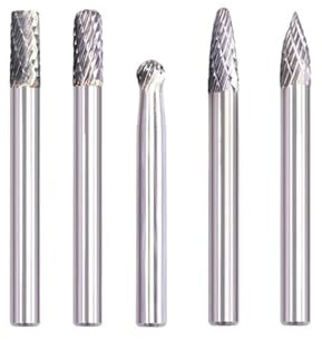 Aqxymju Wolframcarbid-Frässtifte-Set, 1/4 Zoll, 6 mm Schaft, Schnitzbit, Doppelschneider, Rotationsfeile, superhart, for Metall, Holz, Stein, Kunststoffschnitt (Size : Rotary Rasp 6x6mm)