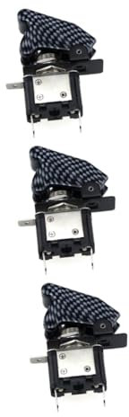 Gatuida 3 Pezzi 12v 20a Auto Accensione Rocker Con Copertura A Levetta Pulsante Illuminato A Led Per Auto Da Corsa
