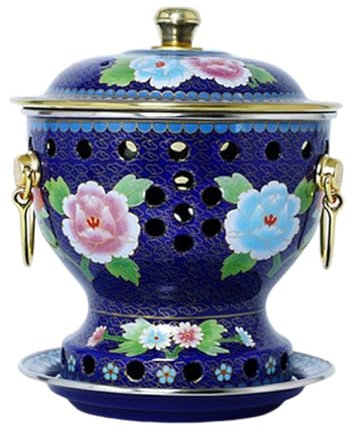 OYWEHECE Heißer Topf Langlebiger Cloisonné-Einzel-Emaille-Topf Kleiner Hot-Pot-Mahlzeit-Alkohol-Topf Haushalts-Einzelöl-Hot-Pot Reiner Kupfertopf Chafing Dish,A