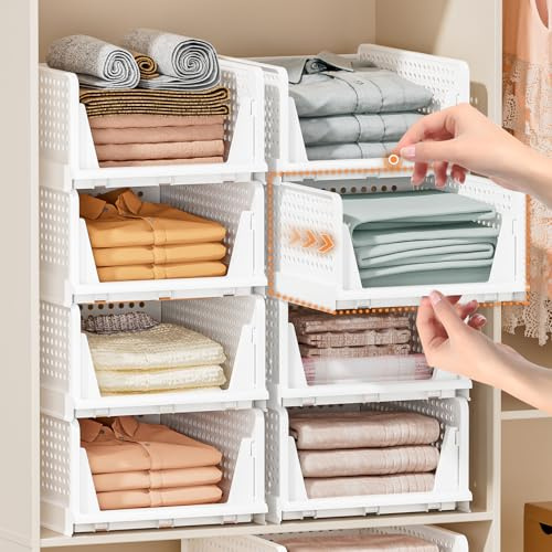 5 Stück Faltbarer Kleiderschrank Organizer Schrank Closet Organizer, Faltbar Lagerkisten Schublade Aufbewahrungsboxen Storage Box für Schlafzimmer, Küche, Bad, Büro (5L)
