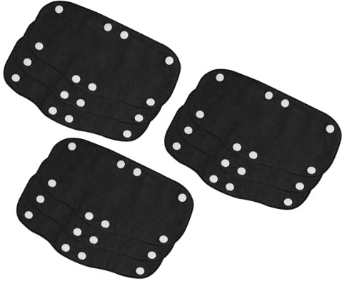 PATIKIL Hard Hat Sweat Band, 9 Pack Cotton Hard Hat Liner Sweatband Washable with Snap Button for Safety Helmet, Black
