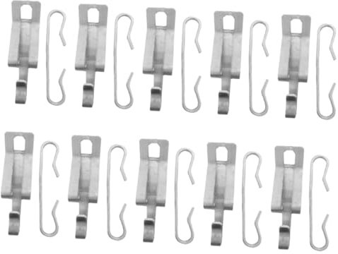 HOMSFOU 20pcs Aluminum Roof Heat Cable Clips Gutter Clips Outdoor Cable Clamp Roofing Spacers Kit for Pitched Roof