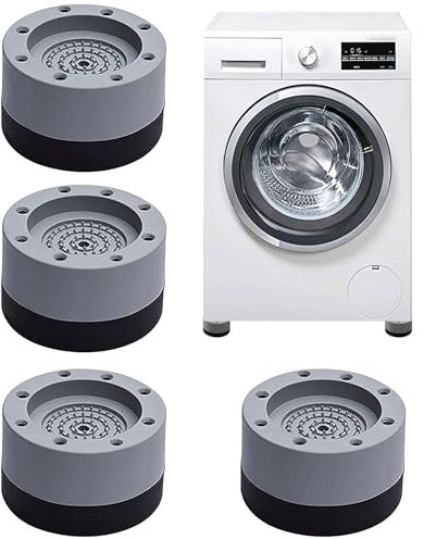 Washing Machine Rubber Feet Pads,4 Pcs Universal Anti Vibration Washing Machine Mat Slip Noise Cancelling Anti Vibration Mat for Washing Machine and Dryer Dishwasher