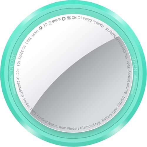 Tracker Tag 1 Pezzo, Smart Tracker Localizzatore Funziona con Apple Dov'è App (solo iOS, NON per Android), Bluetooth Trova Oggetti per Chiavi/Bagagli/Valigie/Portafogli, Batteria Sostituibile