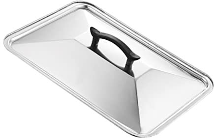 FUNOMOCYA Tapa De Cocina Protector Antisalpicaduras De Acero Inoxidable Cubierta Rectangular Para Ollas y Bandejas Retención De Calor y Manejo Seguro Hogares y Restaurantes