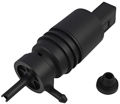 Pompe de Lave-Glace, 67128362154 Pompe Lave-Glace 12 V Universelle, Débit 2200 ml/min, Moteur Nylon PA66 Renforcé, Remplacement Direct pour Lave-Glace Voiture : E36/E46/E53/E86/X3/X5/Z3