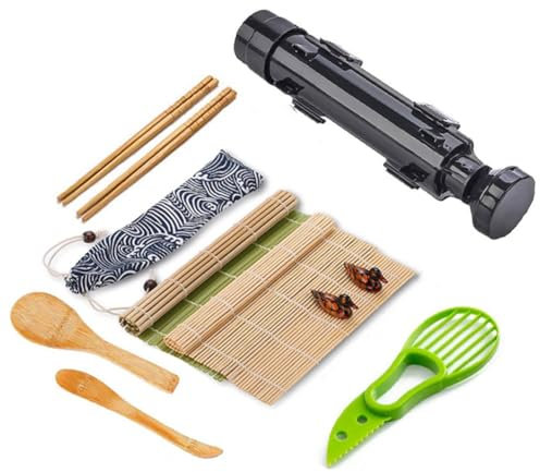 Sxmrmnx Sushi Making Equipment Kit, Japanese Rice Ball Roll Mold Sushi Multifunctional Mold Sushi Making Kitchen Tools