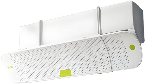 QiaoRong Deflector Aire Acondicionado Split Telescópico Desviador Aire Acondicionado de Pared Fabricado en ABS con Diseño en Forma de C Invertida