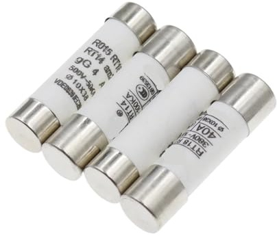MRVAKDYDI Fusibili rapidi in Vetro Tubolare, 100 Pezzi Fusibile rapido 10X38MM 380V/500V 1A 2A 3A 4A 5A 6A 8A 10A 16A 20A 25A 32A 40A 50A(50A)