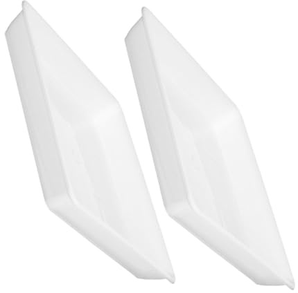 ibasenice 2pièces Lot de Soucoupes Carrées Plastique Blanc pour Pots De Fleurs Et Jardinières Plateaux De Récupération Eau