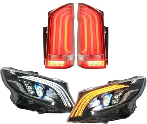 TjOta Faro Fanale Proiettore Per Benz Per Vito W447 2016-2021 Fari Anteriori A LED Gruppo Ottico Posteriore Luci Anteriori Alogene Allo Xeno A LED Complete Gruppo Fari