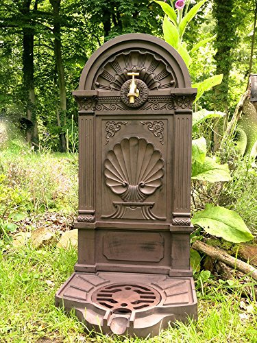 Antikas - Standbrunnen als Garten-Brunnen, Landhaus Zapfsäule, Wasserzapfstelle mit Hahn