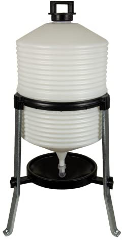 horizont Hühnertränke 24l, Kunststoff Tränke, automatische Geflügeltränke inkl. Füßen aus Stahl - Wasserspender für Hühner, Wachteln, Enten, Küken