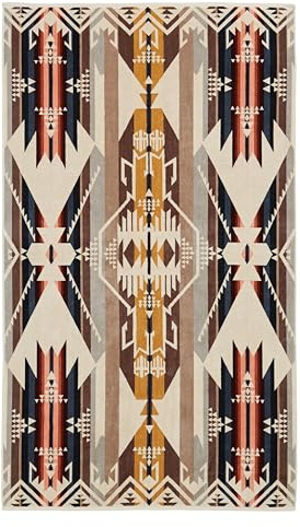 Pendleton Asciugamano da spiaggia/spa, colore: bianco sabbia marrone chiaro