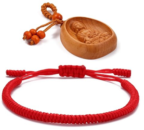 LUCKY BUDDHIST Turarmband + För Tonåringar Män Kvinnor - Flätade Vänskapsarmband - Handgjorda med Kärlek - Tibetansk Stil - Justerbart Armband