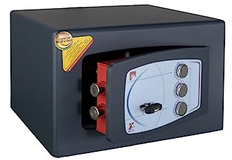 Technomax, Cassaforte a mobile, Gold Moby Diplo, modello GMD/3, Apertura con chiave a doppia mappa + combinatore a 3 volantini, Dimensioni mm. 220 (H) x 350 (L) x 300 (P)