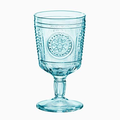 Set da 6 Pezzi calici Vetro Vintage 32cl Bormioli Romantic Blue Candy