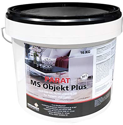 PARAT MS Objekt Plus Parkettkleber 16 kg universell geeignet, schubfest/elastisch trittschalldämmend, f. Massiv- und Mehrschichtparkett