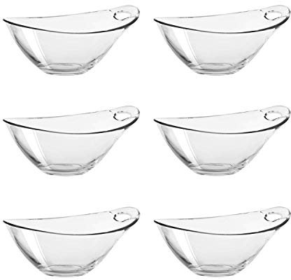 Lucenté Moderno Ice Cream Glace Dessert Serving Salad Bowls 250ml / 25cl - Set of 6