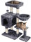 Yaheetech 96cm Cat Tree Tower with Large Perch, 6 Scratching Posts and Cozy Condo for Indoor Cats, Activity Centre Cat House for Large Kittens, Dark Grey