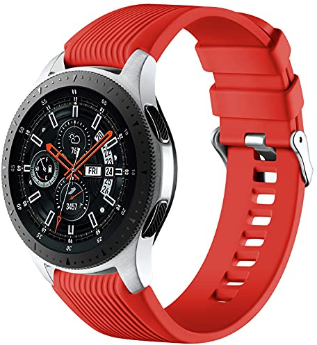 Mastten 22mm Silikon Armband kompatibel mit Samsung Galaxy Watch 3 45mm/Galaxy Watch 46mm/für Huawei Watch GT2 46mm, Weiches Silikon Sport Armbänder Ersatzbänder für Männer Frauen