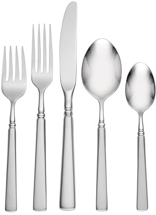 Oneida 2624020A Satin Easton 20-Piece Fine Flatware Set, Service for 4, Satin Finish Handles