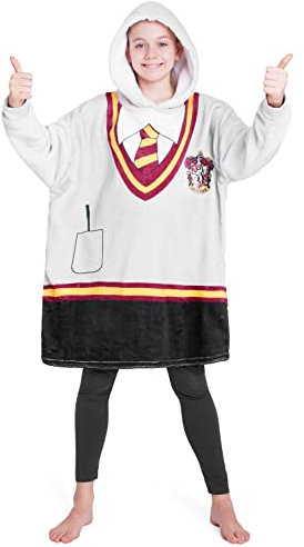 Harry Potter Sudadera Forro Polar Niña - Sudadera Bata Manta para Niñas (Gris)