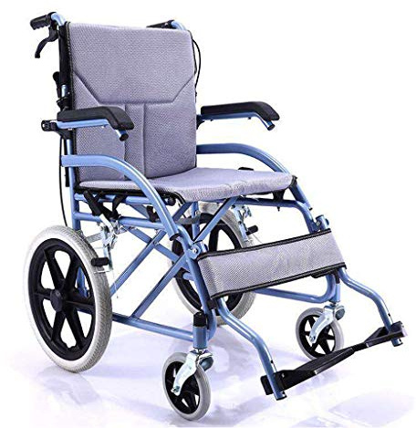 KAXGU Transportrollstühle Leicht Zusammenklappbar, Armlehne Kann Angehoben Werden, Rollstuhl Mit Doppeltem Sitzkissen Für Erwachsene,Geeignet Für Ältere Menschen, Behinderte, Verletzte Beine Und Füße