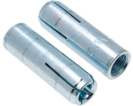 M16 Einschlaganker, gerändelter Spreizdübel mit Innengewinde aus Stahl, 16 mm x 65 mm Drop-in-Bolzenhülse, Stecker, Maschinenbolzenkeilanker für Beton, Beton, Stein, Ziegelwand (10 Stück)