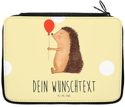 Mr. & Mrs. Panda Personalisierte Federmappe Igel Luftballon - Geschenke, PersonalisierteS Stifte Etui, Glückwunsch, Ballon, Federmäppchen, mit Namen, Geburtstag, Herzlichen, Happy Birthday