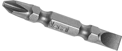 Kozelo Double Ended Bits - [2 Inch x H1/4 x PH2/SL6] Magnetic Phillips & Slotted Screwdriver for Pneumatic or Power Tool Use, S2 Steel | Magnetic Phillips & Slotted Screwdriver for Pneumatic or Energy Tool Use