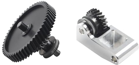 BCZAMD 3D Drucker Zubehör for P1P X1 Upgrade Extruder Gear - Print Stock Extrusion Head Replacement Part: Nanobeschichtetes Schraubenrad Kits Präzisionsgefrästes Lager CNC POM for Bambuoolab Projekt