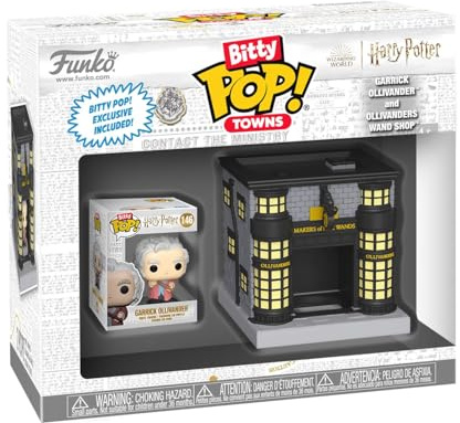 Funko Bitty POP! Town: Harry Potter - Ollivander & Wand Shop | Offizielles Fantasy Merch - Spielzeug zum Sammeln - Geschenkidee zum Geburtstag für Fans und Sammler