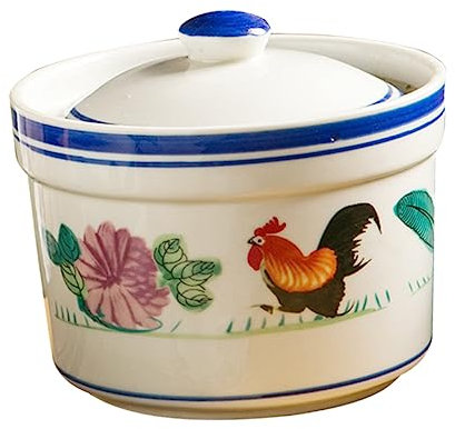 Ciieeo Taza Cerámica Con Tapa Para Sopas Estofado Diseño Clásico Cerámica Duradera Utensilios De Cocina