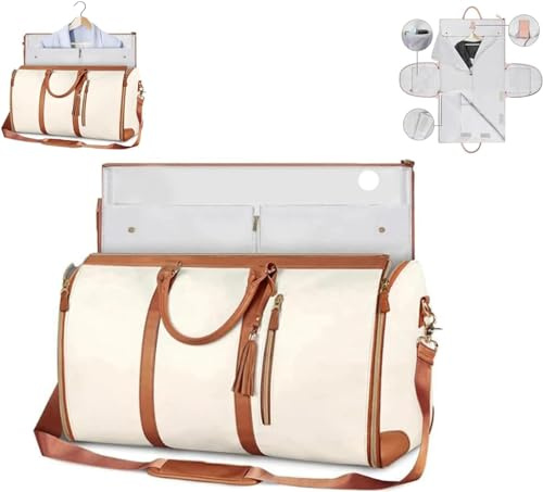packli Reisetasche Foldybag faltbar, Travluxe Faltbare Reisetasche, Wasserdichter Kleidersack für Reisen, Carry on Garment Duffle Bag, Travel Bag Women, Umwandlbarer