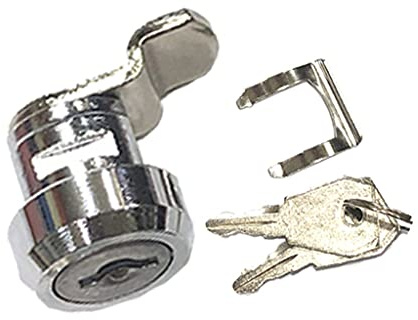 Serrure de sécurité pour armoire avec 2 clés - Serrures de tiroir en métal pour dossiers sécurisés - Tiroirs - Boîte aux lettres - Serrure à cylindre pour unités de stockage - Avec clés - Verrou de