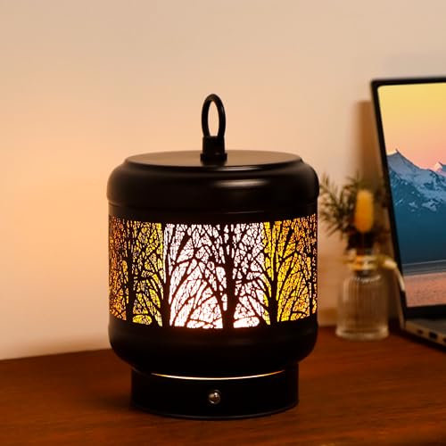 TRIROCKS Tragbare Kabellose Laterne Outdoor Tischlampe Langlebige 3500mAh Wiederaufladbare Batteriebetriebene Touch-Lampe 3-Stufen Dimmbare LED Nachtlampe Für Haus Patio Geschenke