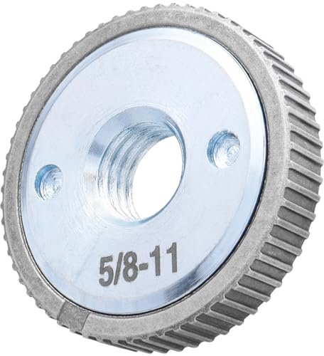 Eyech Plaque de pression autobloquante pour meuleuse d'angle M5/20,3 à 27,9 cm, écrou de rechange à dégagement rapide, bride de serrage rapide, fixation pour meuleuse d'angle type d'engrenage argenté