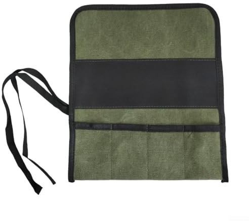 CWOQOCW 1pc Hanging Tool Storage Bag Tools Rolled Up Bag Multiple Pockets Roll Up Pouch for Wrench Organizer,Small Pliers, Screwdrivers, Tire Gauges Organizer