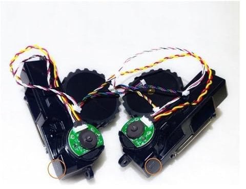 MaNzzo Conjunto de Motor de Rueda de aspiradora, Compatible con Conga 3090 3091 3092 s3090, Accesorios de Repuesto for aspiradora robótica(L and R Wheel)