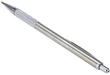 2 Farben Diamant Glasschneider Anreißer Metall Schneiden Schriftzug Stift Graveur Glasschneidewerkzeug (Silber)
