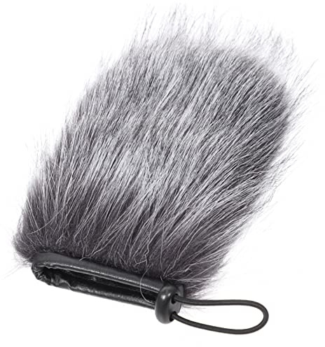 Mikrofon Fellwindschutz 12cm mit Kunstfell für Klare Aufnahmen | Mikrofonabdeckung, Fell Popfilter, Minimiert Windgeräusche, Geeignet für 12cm Länge, Zubehör